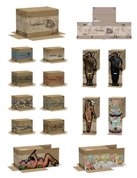 metal gear papercraft box|metal gear cardboard boxes.